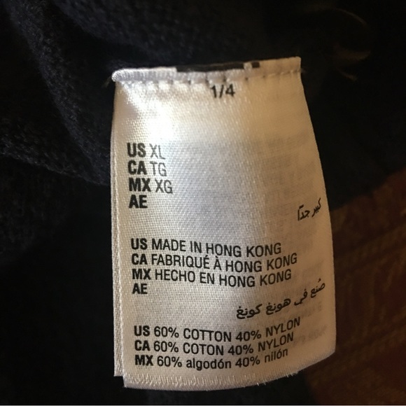 Club Room Mens V-Neck Sweater merino wool blend Navy Blue  XL - Picture 5 of 8